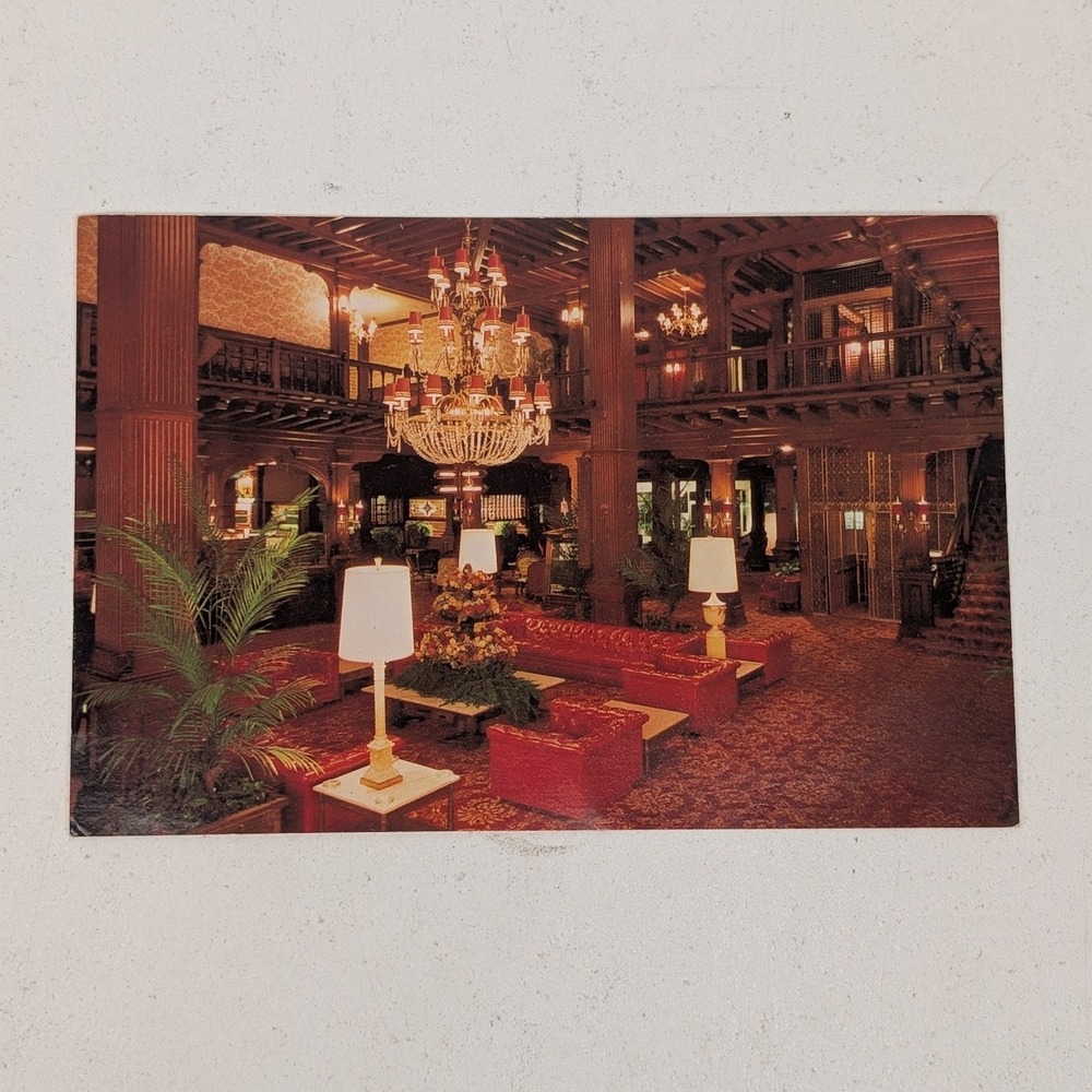 Hotel del Coronado California Main Lobby Vintage Postcard C-6‎ Unposted